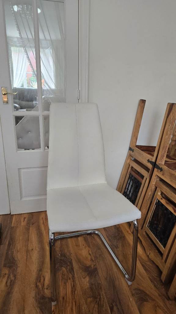 Modern white chairs 