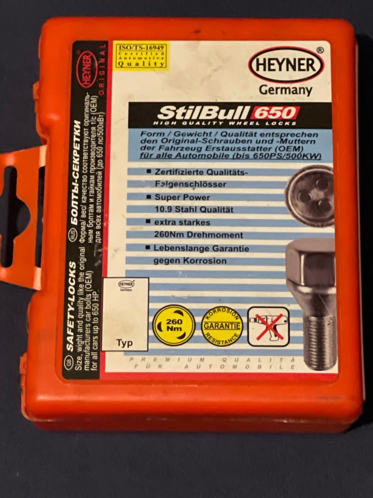 Anti theft wheel locking nuts 