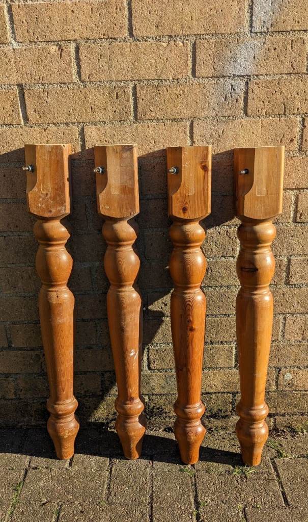 Set of Four Wooden Table Legs.