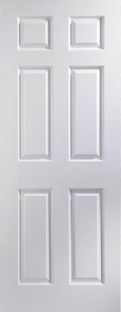 Colonial White Grained Moulded 6 Panel Internal Door