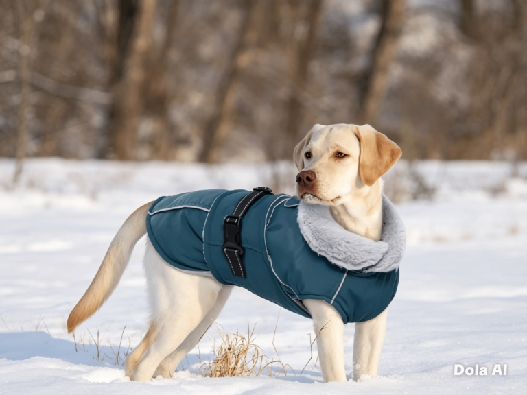 Pumyporeity Dog Coat Waterproof, Winter Jacket Reflective Strips Size Large - Teal.