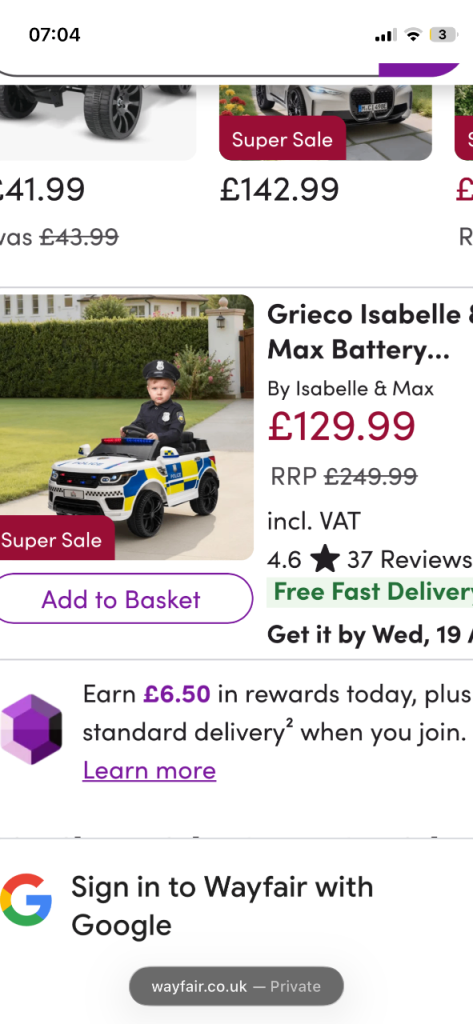 Isabelle & Max Grieco Isabelle Max Battery Ride-On Police Car