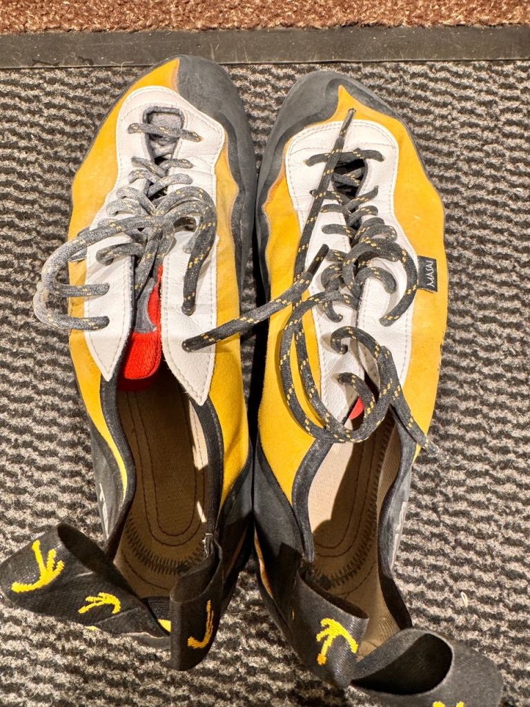 Tenaya Masai Climbing Shoes Yellow Size UK 11.5 Excellent Condition