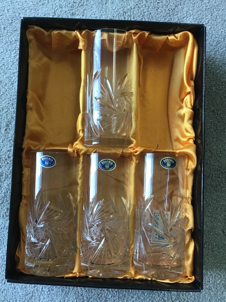 4 x 350ml Bohemia Pinwheel Symphony Collection High Ball Glasses