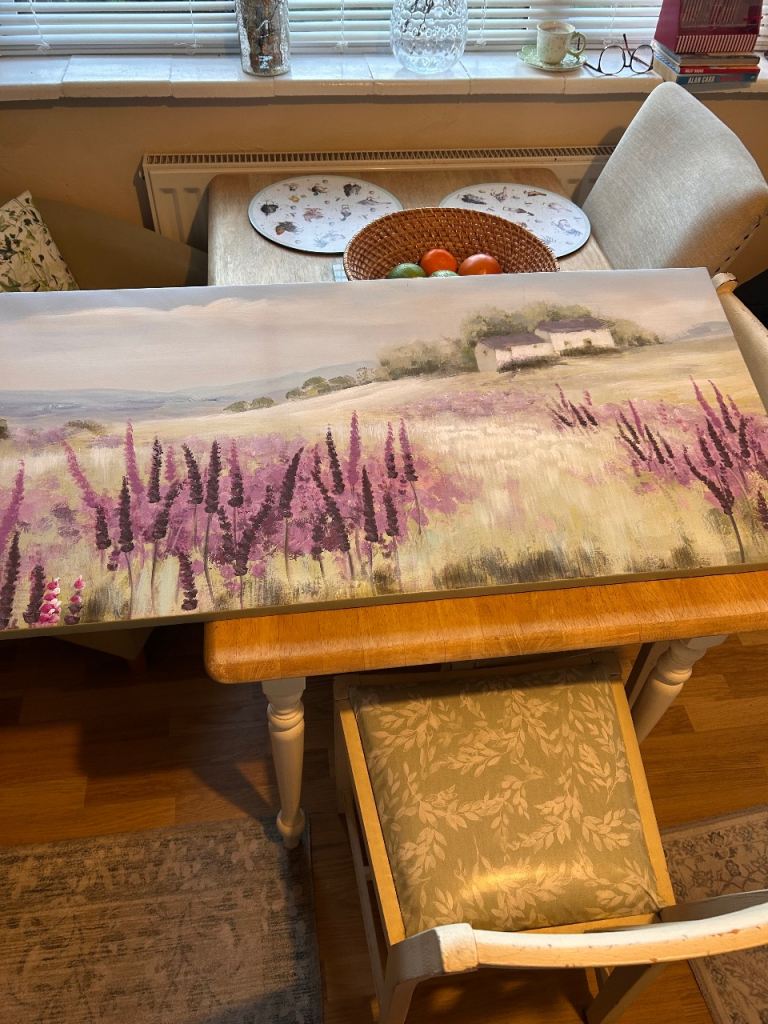 3 Large canvases & picture