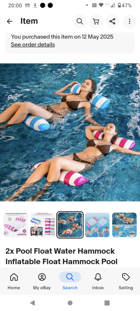 2 pack Inflatable pool lounger/hammock chair #GotStuffGetCash