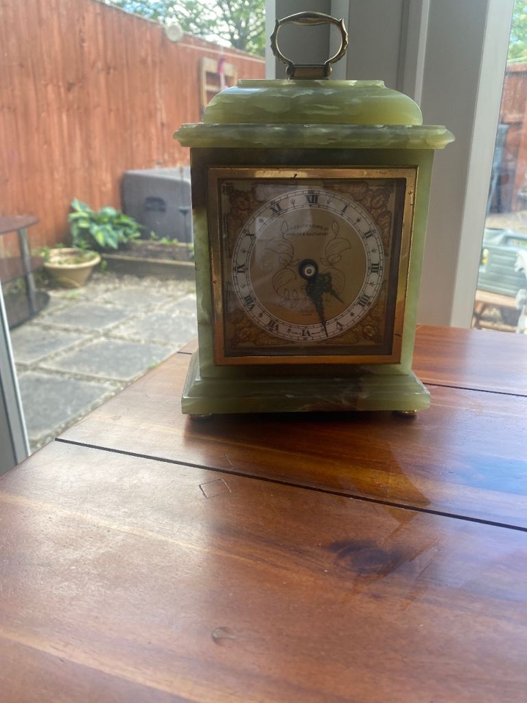8Day onyx Elliot clock 