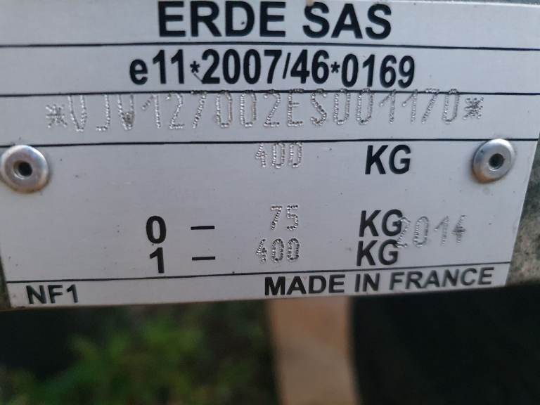 Daxara 127 Trailer with high frame and cover 