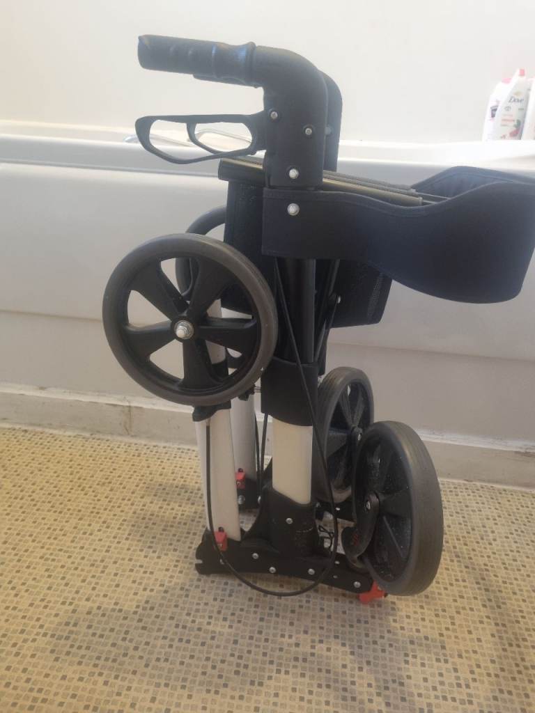 Fold flat rollator ( white)