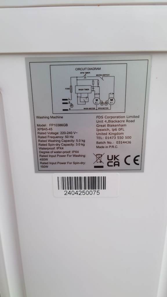 Twin tub washing machine 
