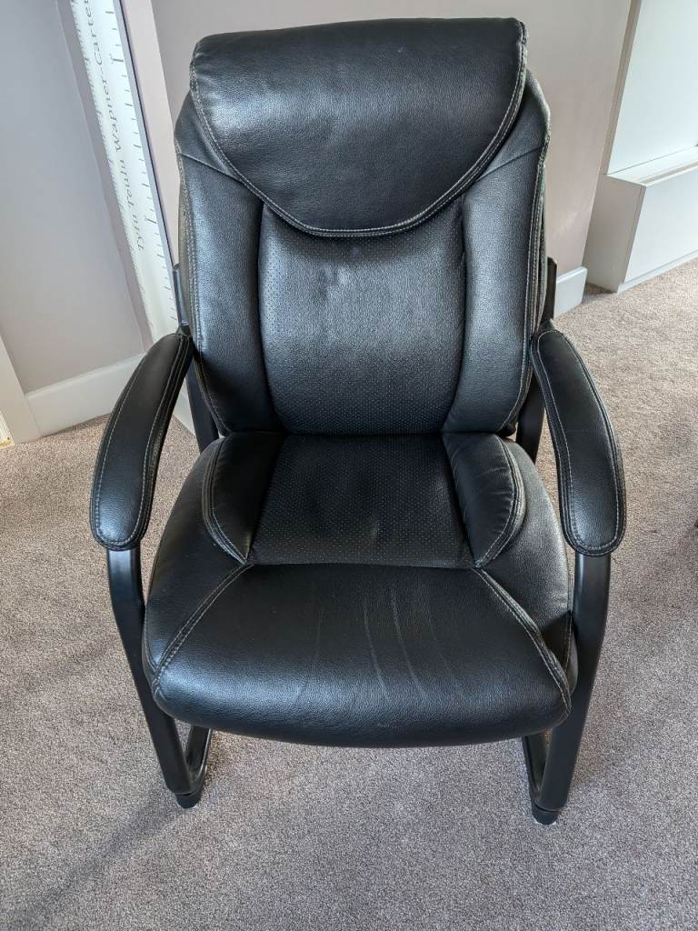 Black leather chair
