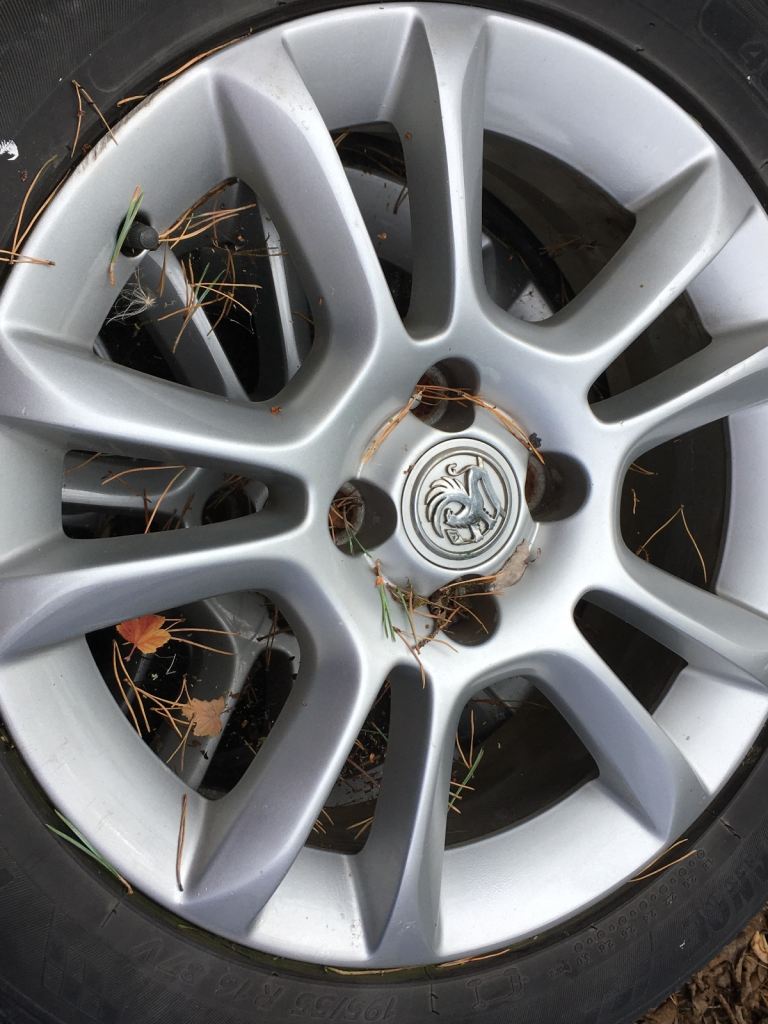 3 tyres with rims for Vauxhall Corsa