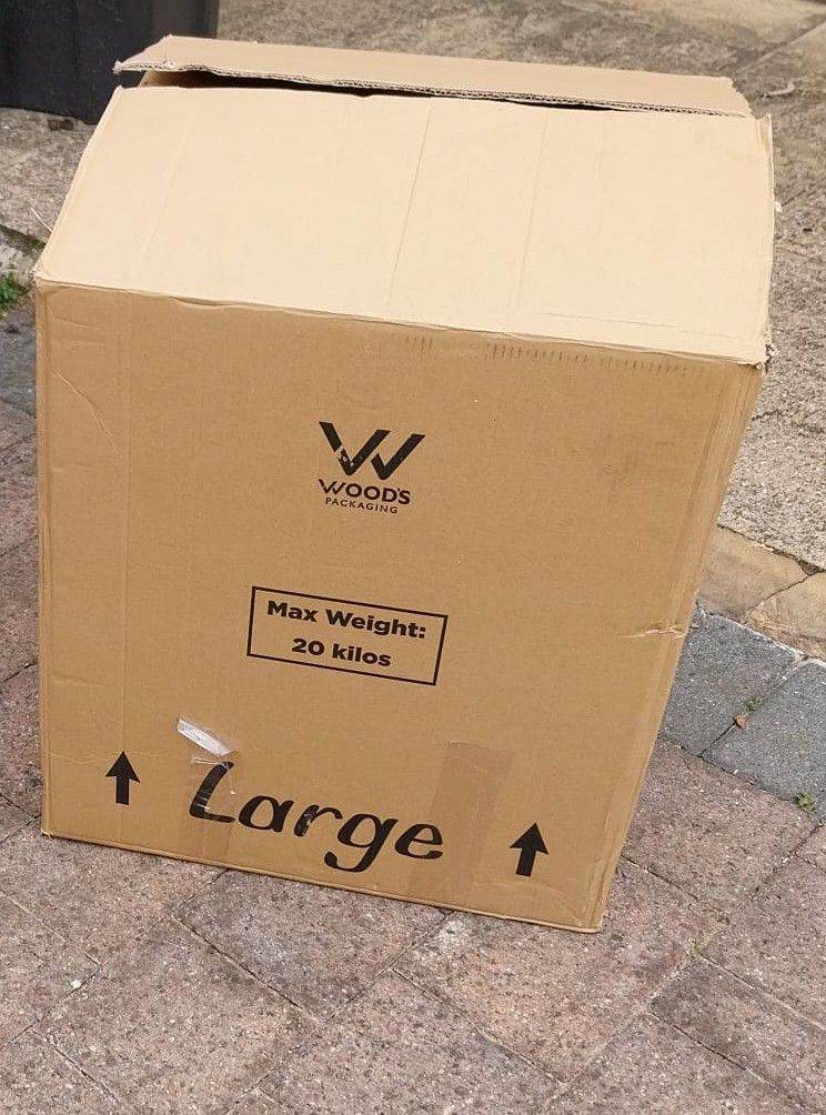 Large Cardboard Box - Woods Packaging - Max Weight 20 Kilos