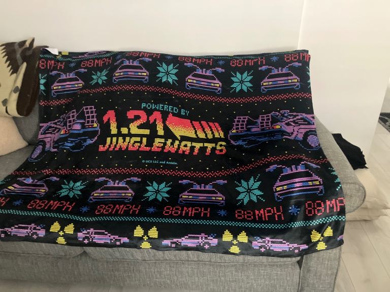 Back to the future Xmas blanket brand new 