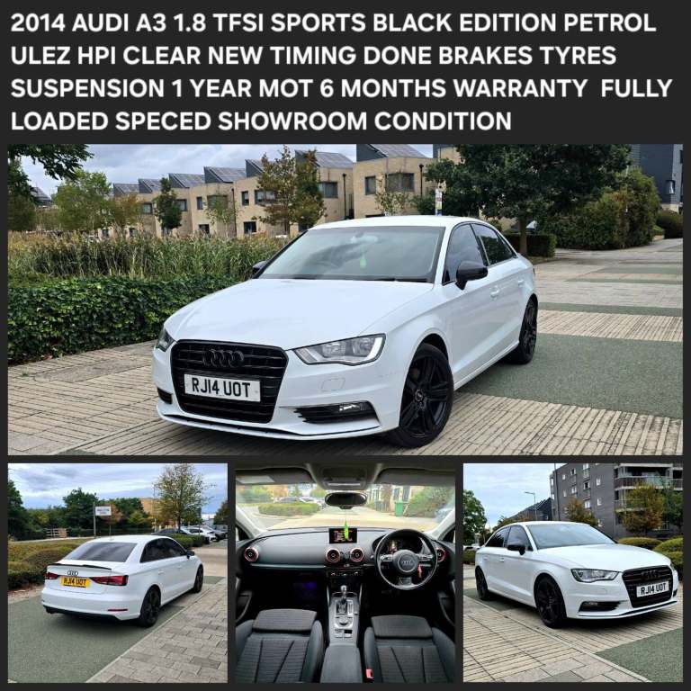 2014 Audi A3 1.8 TFSI Sport Black Edition Performance Pack HPI CLEAR NEW TIMING BRAKES  SALOON Pe...