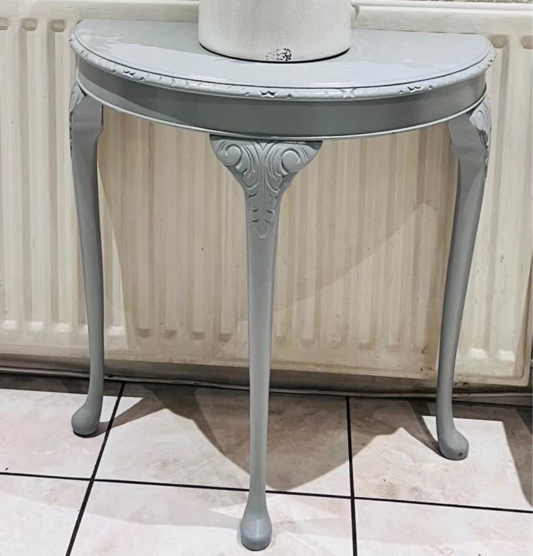 Console half moon hallway table 
