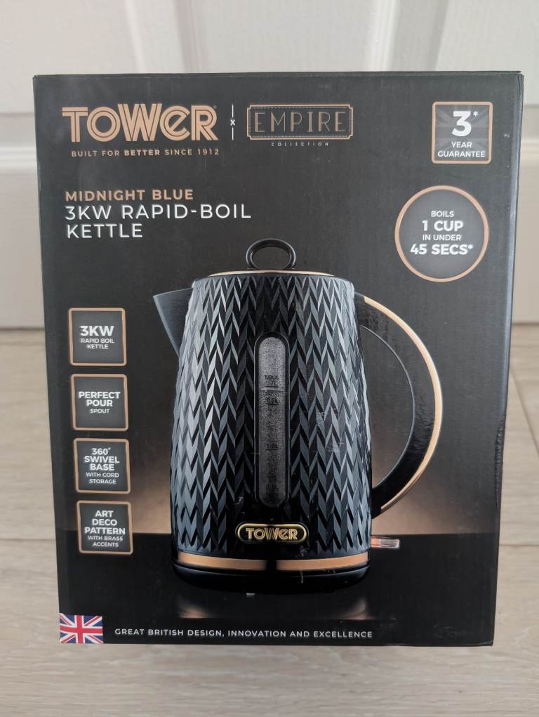 Tower Empire 1.7L Kettle in Midnight Blue - NEW