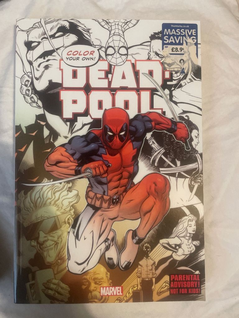 Marvel Deadpool Colour Your Own Comic Book – NEW