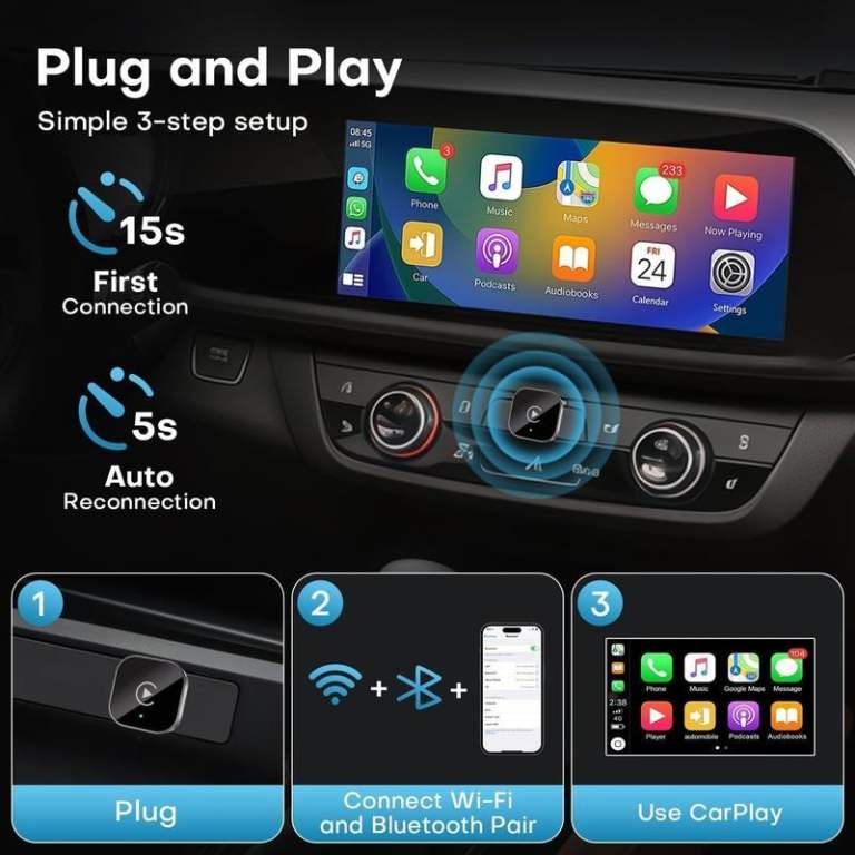 Wireless CarPlay Adapter anti-shake and anti-vibration