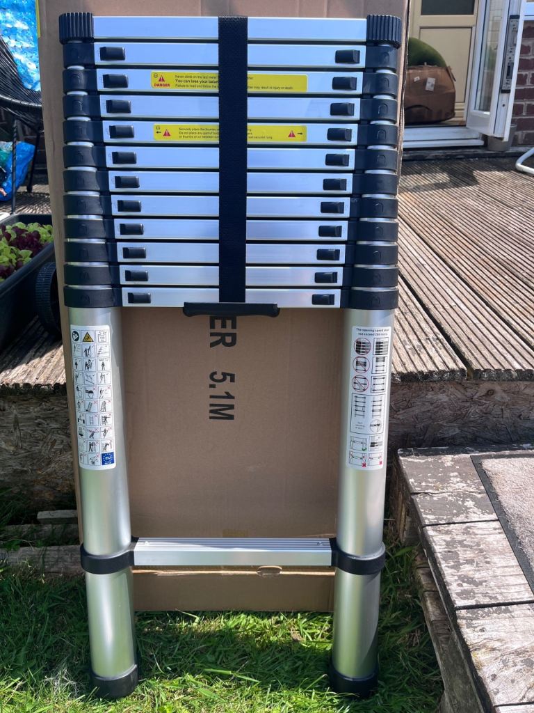 Telescopic ladder 5.1M aluminium 
