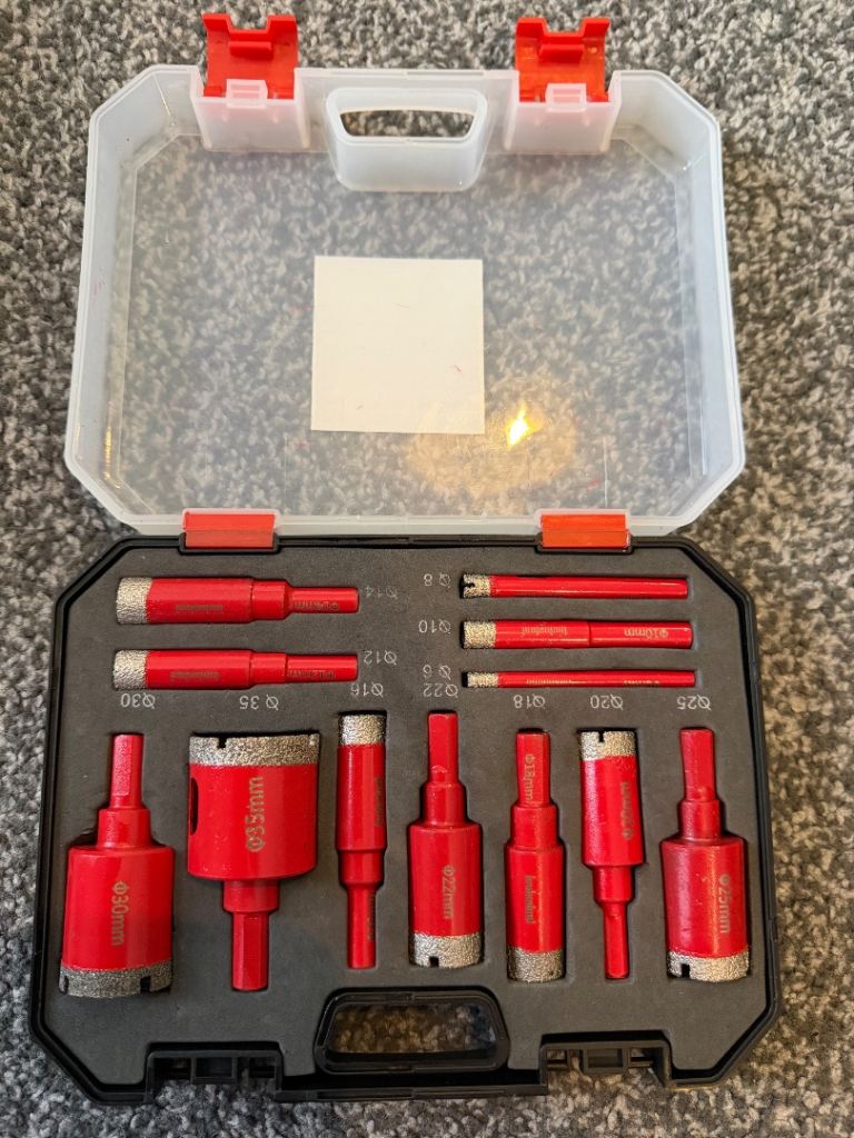 12 piece diamond drill bit set 8-35mm new 