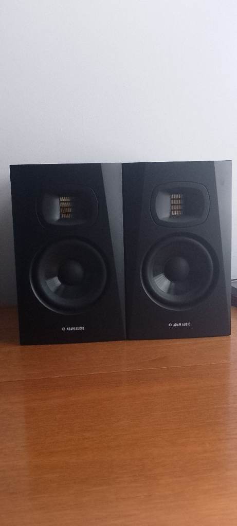 Pair of Adam T5V studio monitor speakers
