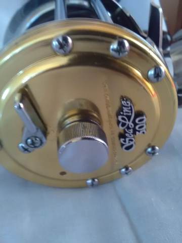 Daiwa multipying fishing Reel -Sealine 300. Gold and Silver very