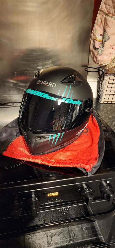 2 x helmets, jacket, gloves, balaclavas etc all in size large