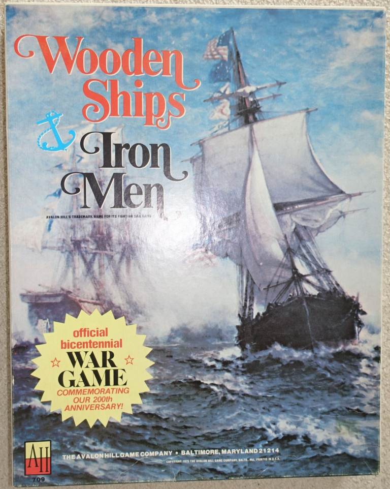 Wooden Ships and Iron Men; board game. Used but in good condition 