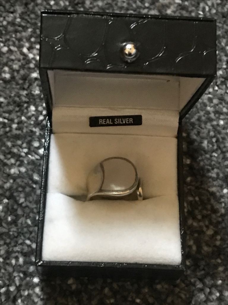 Sterling silver with mother of pearl detail