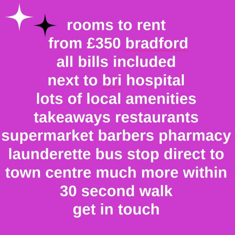 Room to rent ALL bills included 