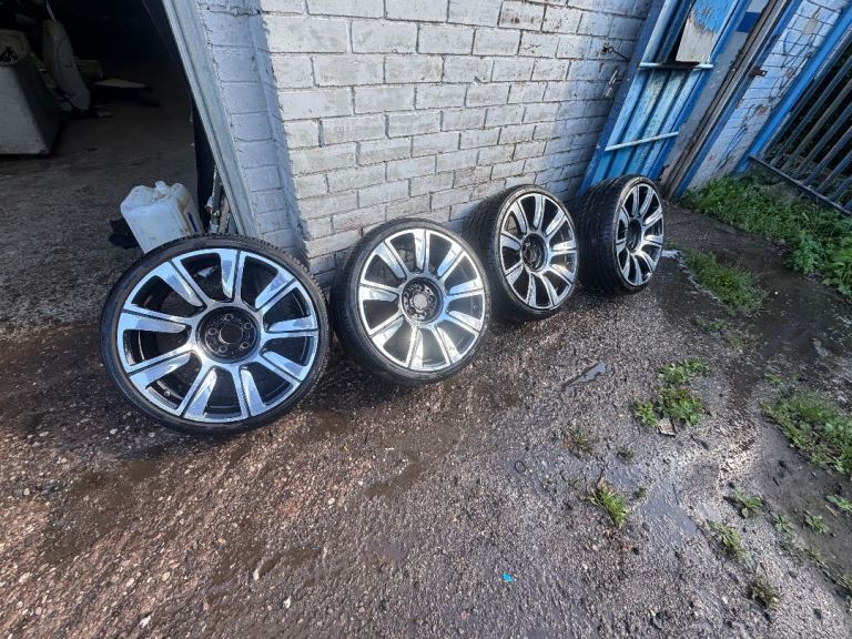 GENUINE ROLLS ROYCE 20" INCH 5 STUDS ALLOY WHEEL SET  & TYRES MERCEDES ,AUDI VW