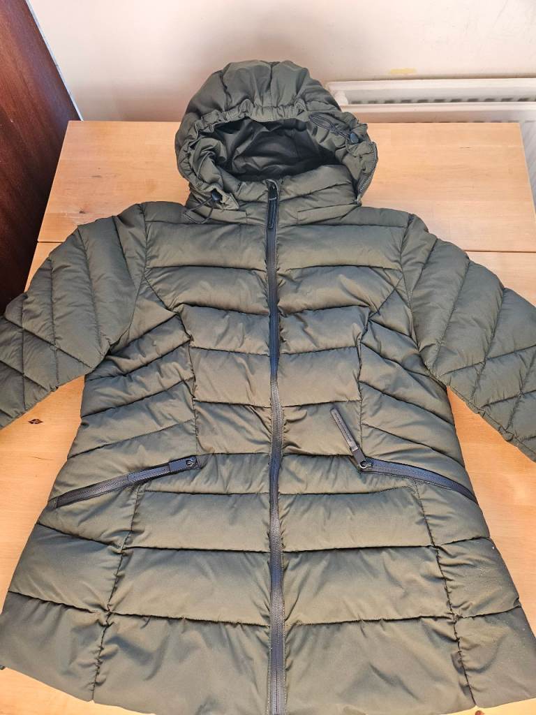 Ladies Khaki green winter jacket by M & S size 14-16.  £15