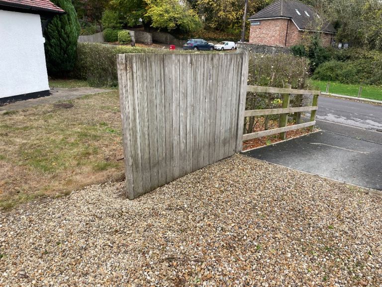 Timber driveway gates