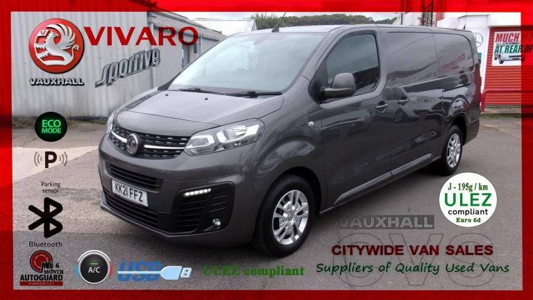2021 Vauxhall Vivaro 3100 2.0d 120PS Sportive H1 Van NO VAT PANEL VAN Diesel Manual