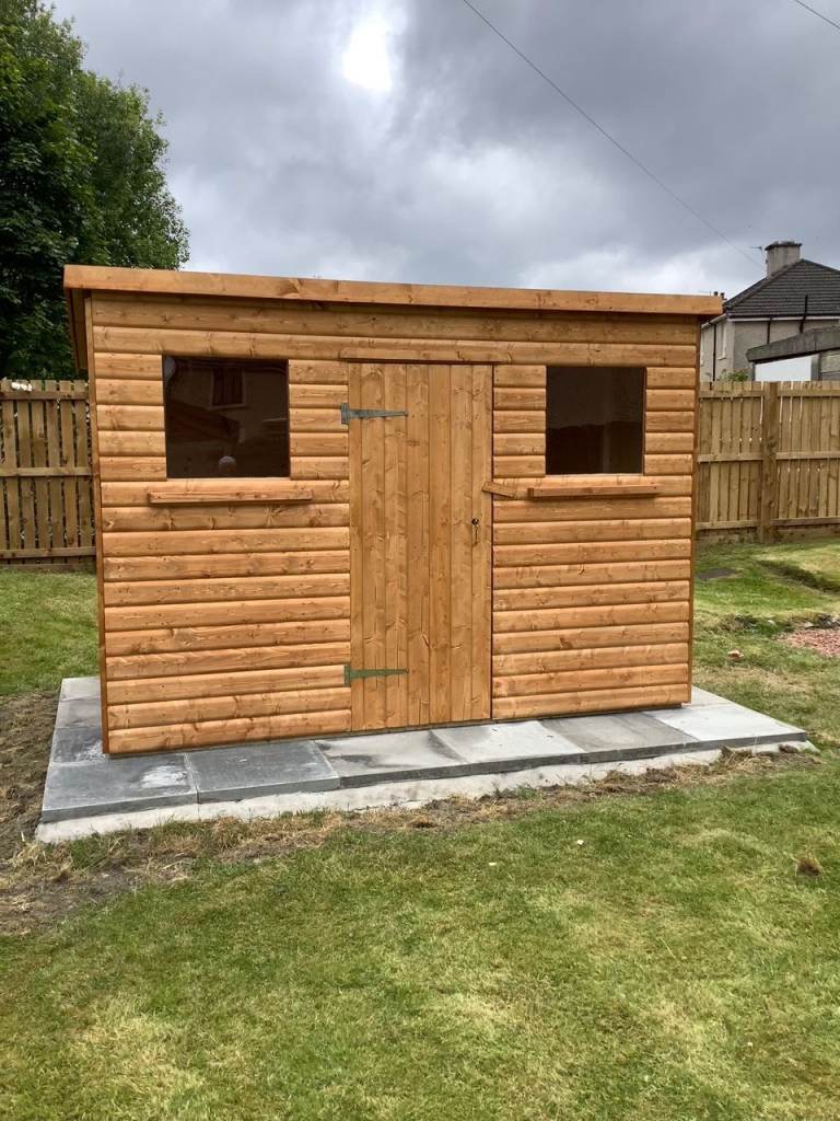 image for 10x6 Pent 20MM Log supplied & fitted for you 