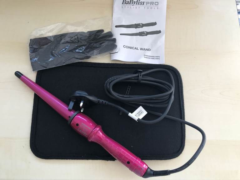 BABYLISS PRO CONICAL HAIR STYLING WAND - NEW