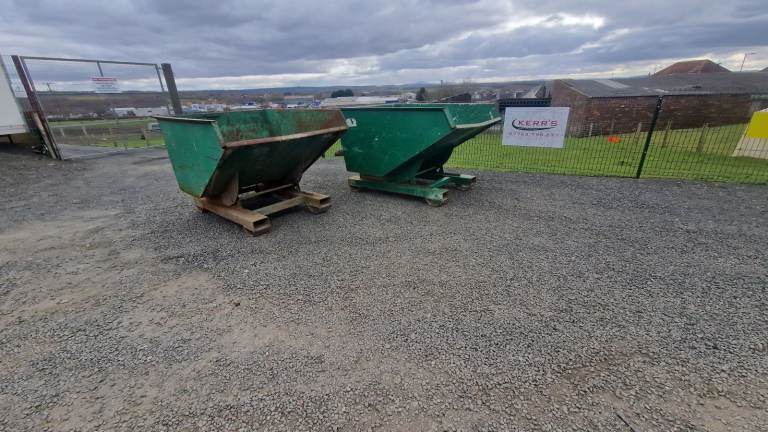Choice of two forklift tipping skip tractor telehandler 