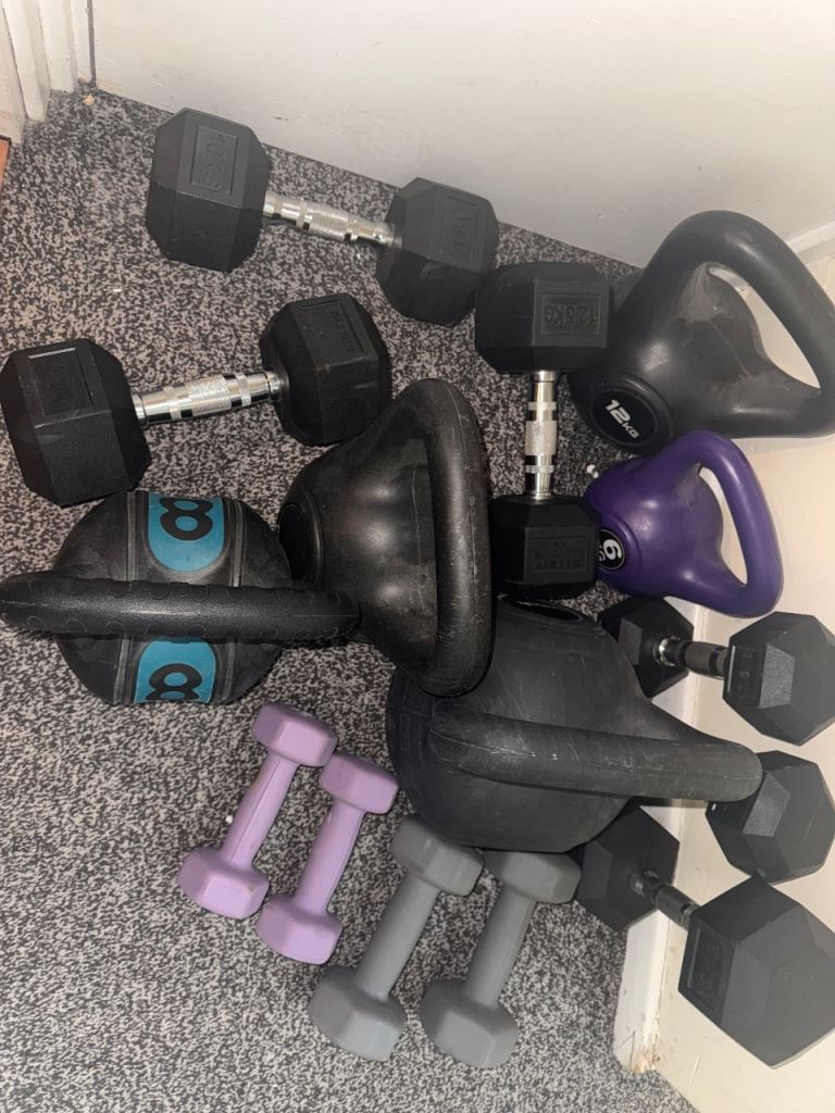 Weights dumbbells kettlebells 