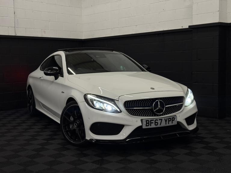 2017 67 MERCEDES BENZ C43 AMG PREMIUM PLUS COUPE 3.0 V6 367 BHP 4MATIC WHITE 