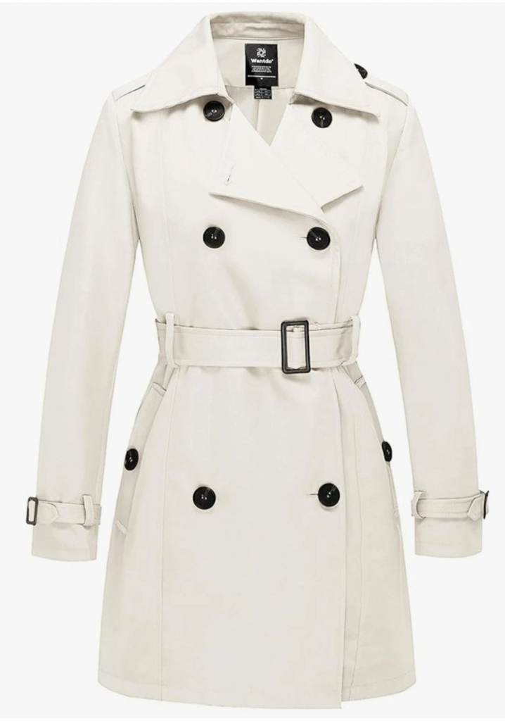 High-end Belted Length Classic Double Breasted Trench Coat.slim outerwear women