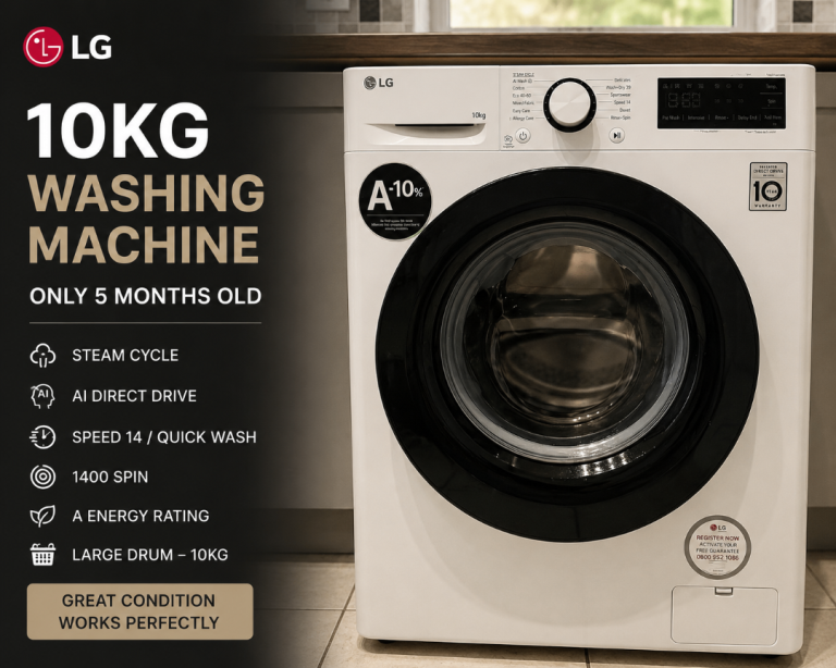 LG 10kg Washing Machine – Only 5 Months Old – £300