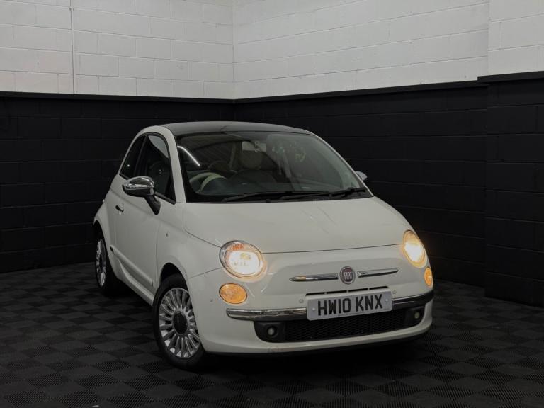 2010 10 FIAT 500 LOUNGE 1.2 PETROL 3 DOOR HATCHBACK WHITE 