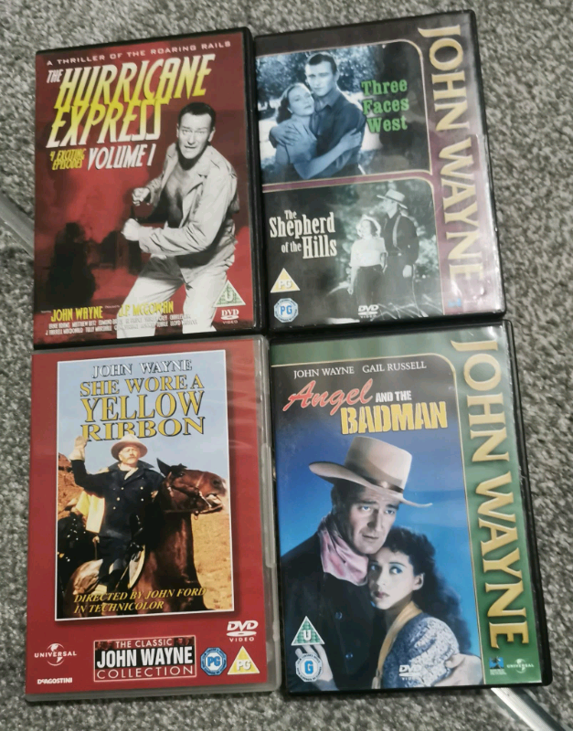 John Wayne Western/War Hero Movie DVDs Bundle Job Lot Collection