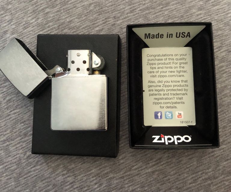 Classic Zippo Lighter - Chrome Finish, Unused in Box