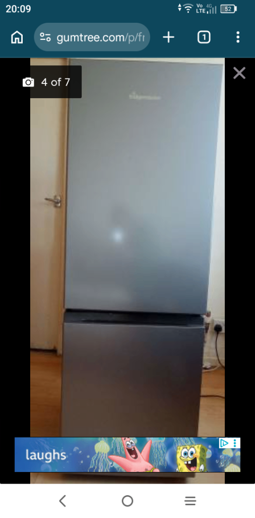Fridgemaster Fridge Freezer freestanding 