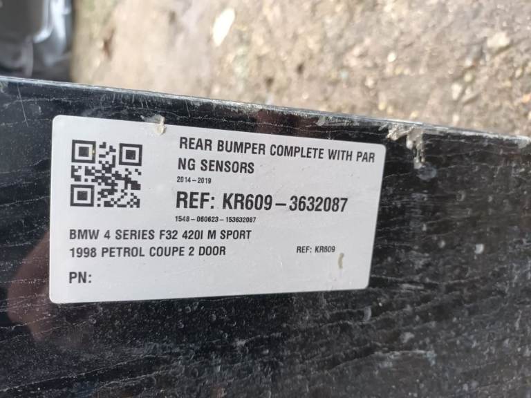 BMW 420i 18 REG M Sport back bumper (ASK)