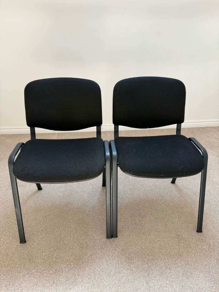 Pair of Black Office Chairs