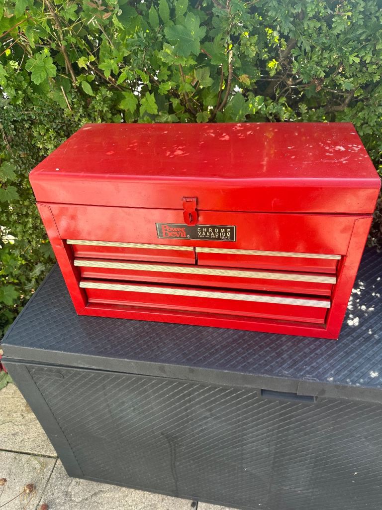 Power Devil Chrome Vanadium Tool Chest Cabinet 