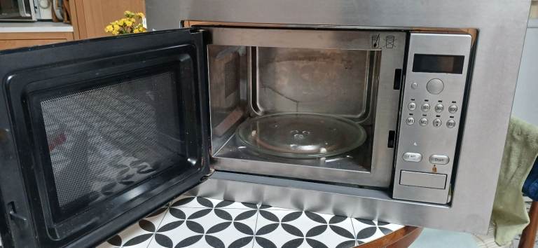 SIEMENS In-built Microwave Oven - Silver, Good Condition
